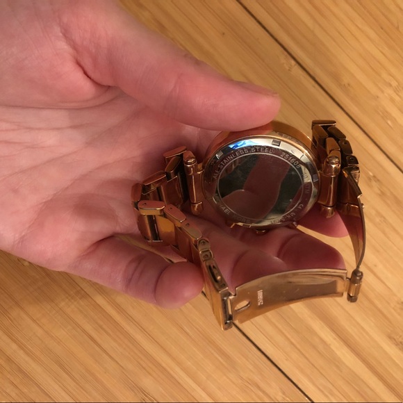 EUC Michael Kors Parker Watch (Womens, Rose Gold and Pave) - Picture 5 of 8